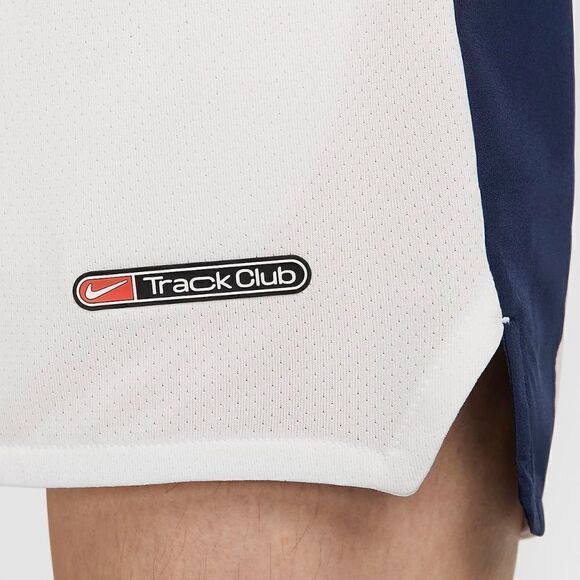 Nike Dri-Fit Track Club 3-Inch Running Shorts Retro White Navy Lined FZ7397-121 - Picture 3 of 16